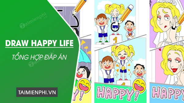 danh sach dap an trong game draw happy life