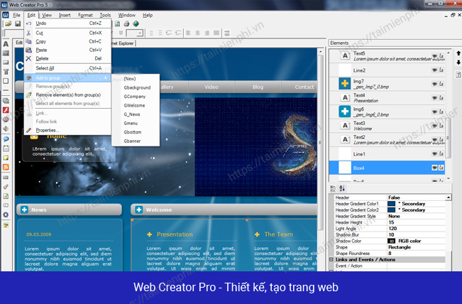 phan mem thiet ke web cho pc