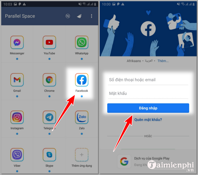 How to use many facebook content on android phones