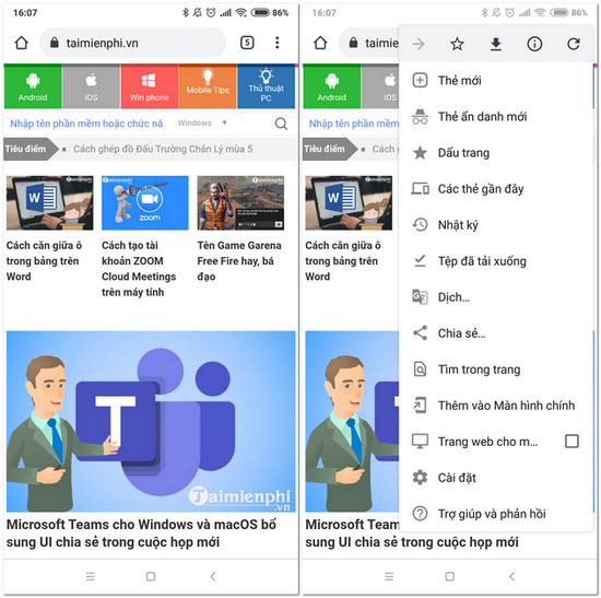 cach vao web an danh tren dien thoai android 4