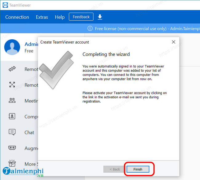 create teamviewer account for free