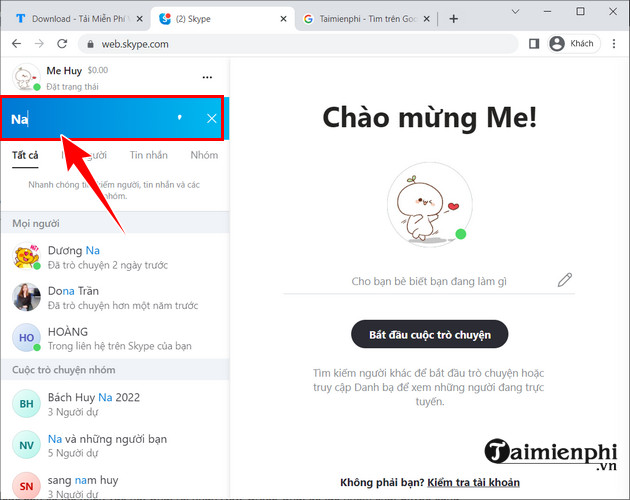nhung tinh nang tren skype web