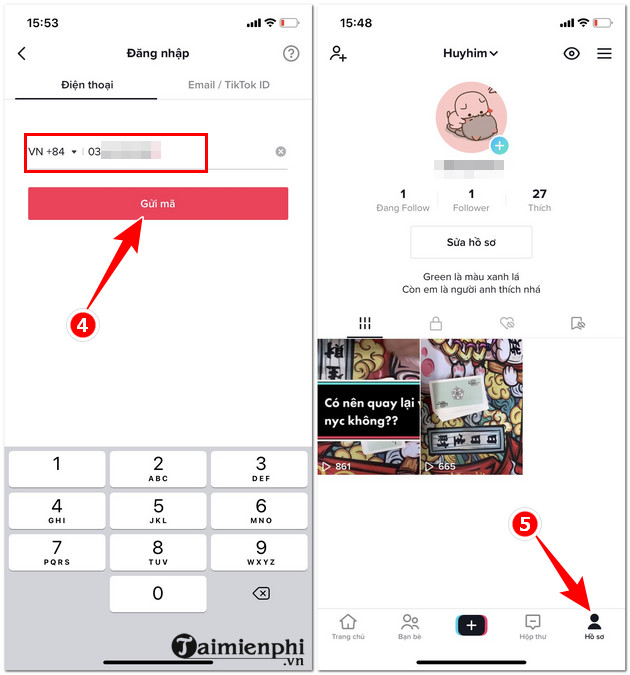 cach dang nhap tiktok bang id