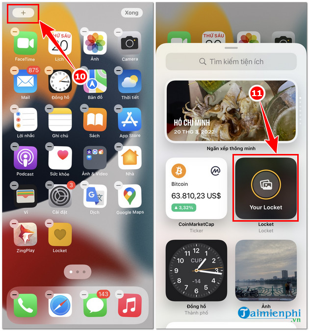 Cách sử dụng Locket Widget trên iPhone chia sẻ ảnh trên màn hình