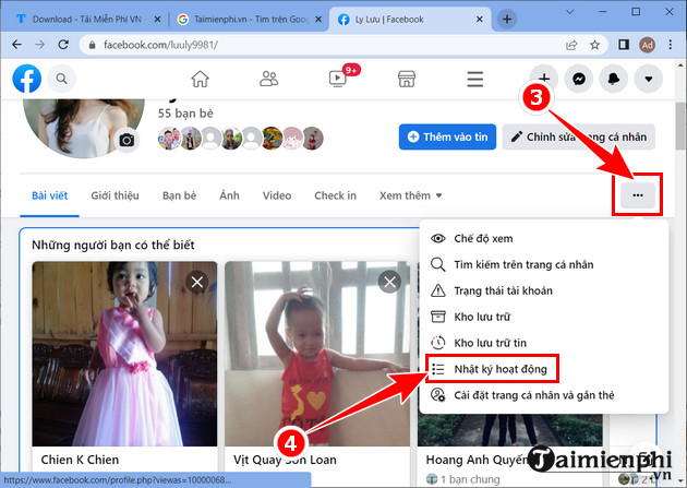xoa lich su tim kiem facebook