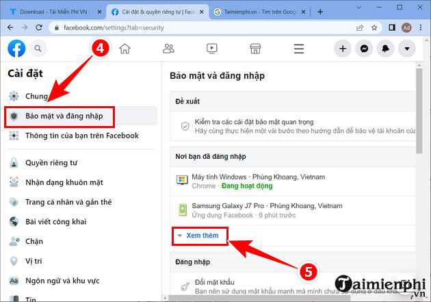 how to see facebook login log on mobile phone