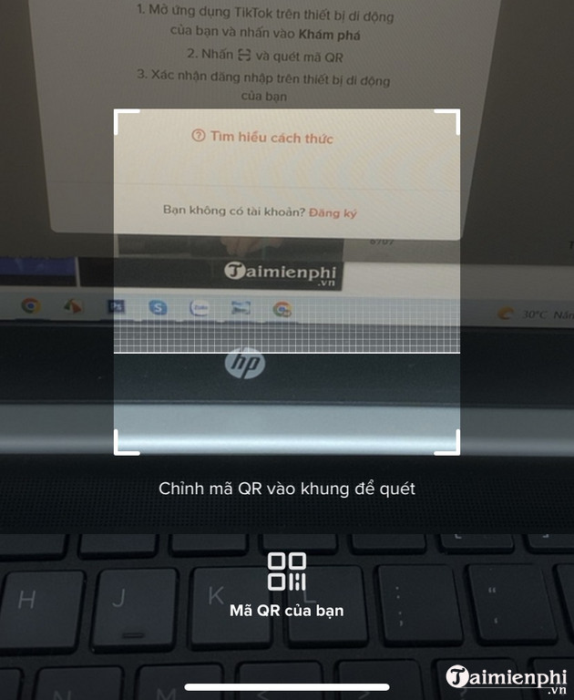 meo dang nhap tiktok bang ma qr