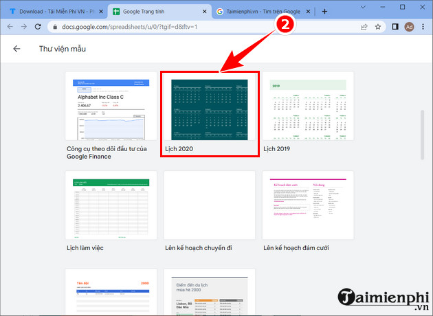 cach tao lich trong google sheet