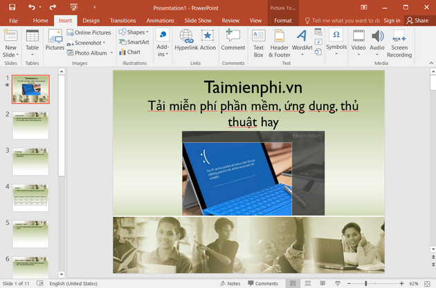 how to cat english in powerpoint 2016