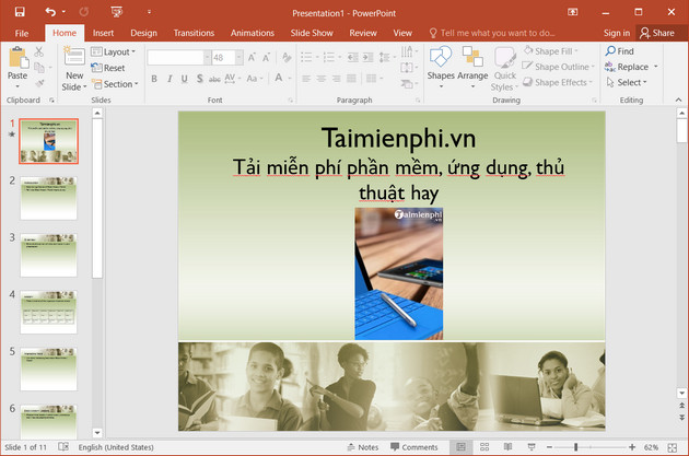 cat hinh anh trong powerpoint