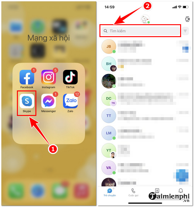 tim kiem nhom tren skype