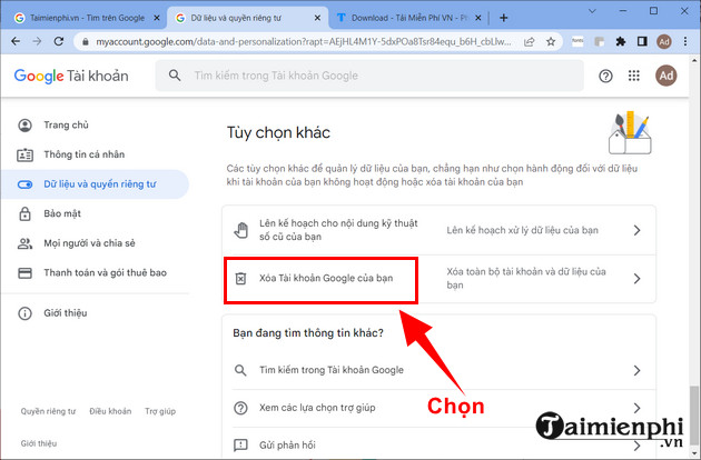 cach xoa tai khoan google 3