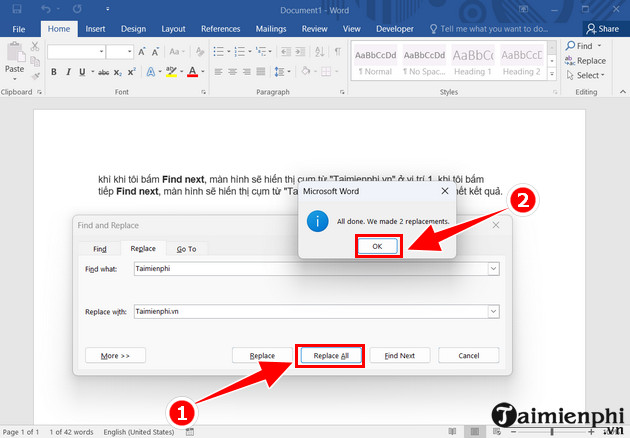 tim kiem va thay the tu trong word