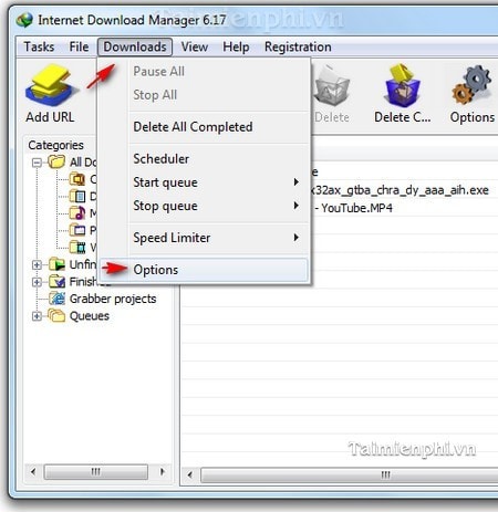 IDM - Cách thay đổi thư mục chứa các file tải về