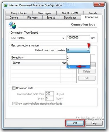 Tăng tốc IDM, nâng cao tốc độ download của Internet Download Manager, hỗ trợ tải file 4