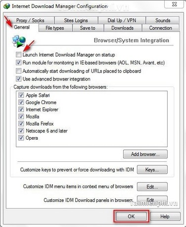 IDM - Bỏ tính năng khởi động cùng Windows của IDM