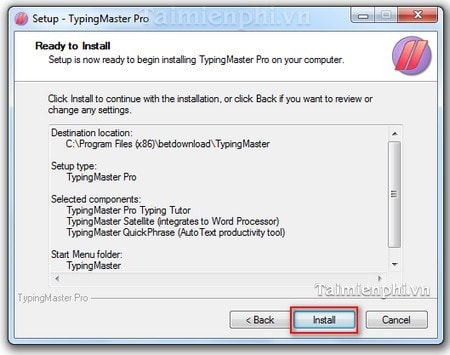 cai dat TypingMaster tren windows 7