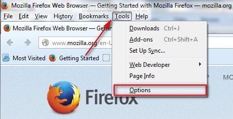 Hướng dẫn Thay đổi trang chủ mặc định của trình duyệt Firefox
