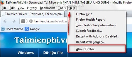 cach kiem tra phien ban firefox