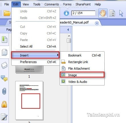 Foxit Reader - Cách chèn hình ảnh vào file PDF