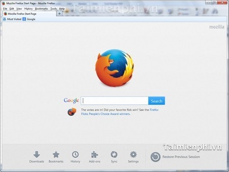 Firefox - Bật, tắt thanh công cụ Navigation Bar