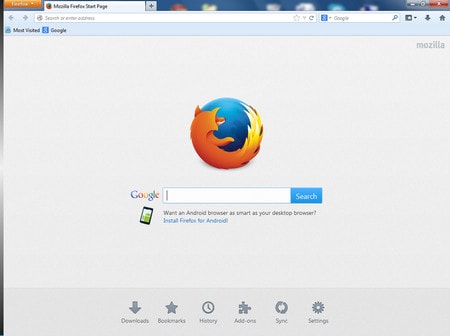 Firefox - Bật và tắt thanh công cụ Menu Bar