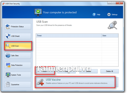 cai dat che do bao ve Usb tren USB Disk Security