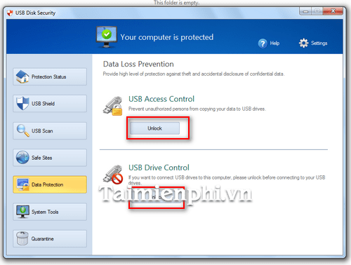 Cach su dung USB Disk Security don gian