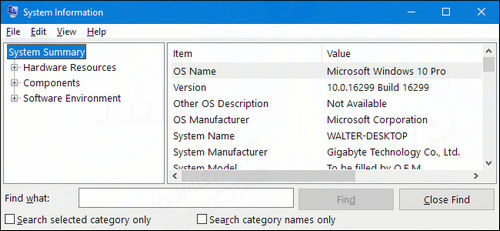 Cách mở System Information trên Windows 10, 8.1, 7