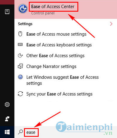 Kích hoạt tính năng Mouse Keys Windows 10