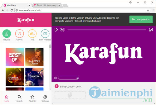 web hat karaoke tren may tinh truc tuyen KaraFun