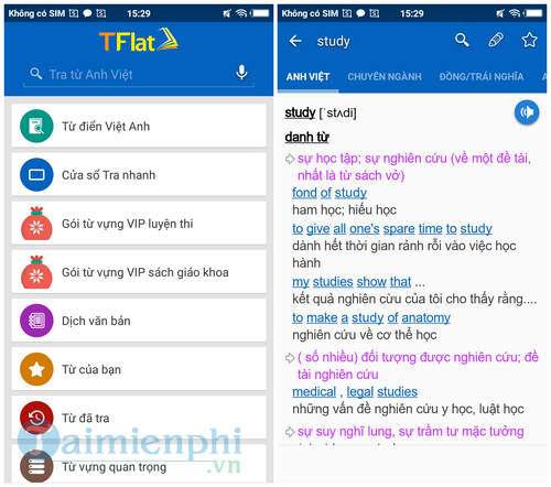 top ung dung tu dien anh viet cho android hay nhat 4