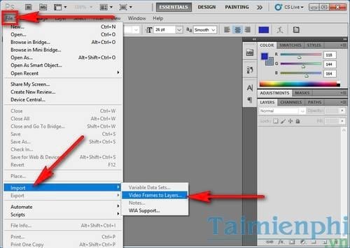 how to convert video to gif in photoshop