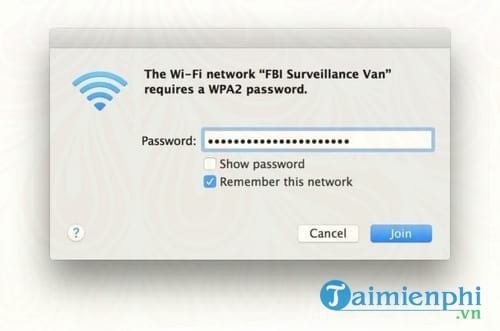 Cách hiển thị mật khẩu Wifi khi nhập trên Mac