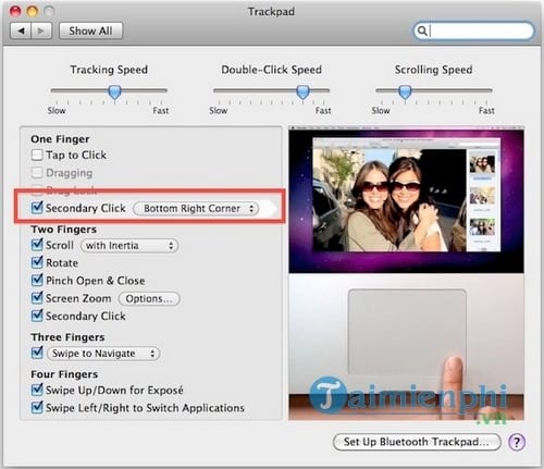 Cách bật chuột phải, kích hoạt Right-click trên MacBook