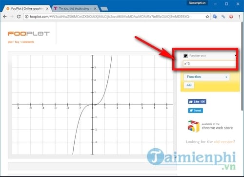 Cách vẽ đồ thị trực tuyến, vẽ hàm số online không cần phần mềm
