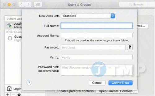 Cách thiết lập nhiều tài khoản người dùng trên Mac