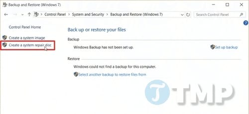 Sao lưu và phục hồi Windows 10 từ System image