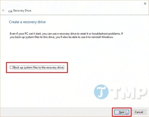 Sao lưu và phục hồi Windows 10 từ System image