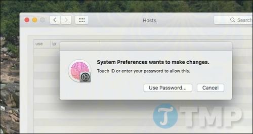 Chỉnh sửa file Hosts của Mac trên System Preferences