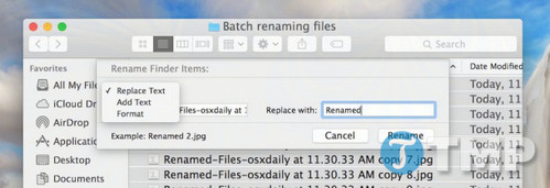 Cách đổi tên file hàng loạt bằng Finder trên Mac OS X