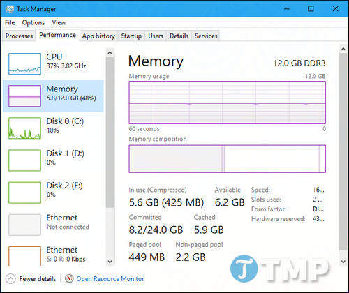 Nén bộ nhớ (Memory Compression) trên Windows 10 là gì?
