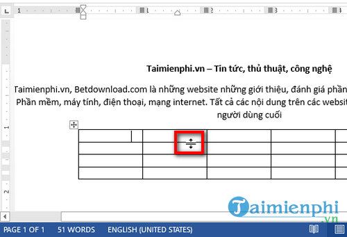 Chỉnh khoảng cách dòng trong table Word 0