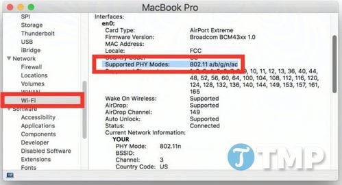 Cách kiểm tra Macbook của bạn đang sử dụng chuẩn Wifi 802.11 nào