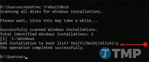 Cách xây dựng lại Boot Configuration Data/BCD trên Windows 10