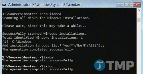 sua loi boot configuration data file is missing tren windows 10 8