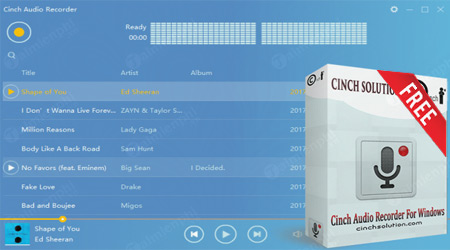 giveaway ban quyen mien phi cinch audio recorder ghi am bai hat tren may tinh