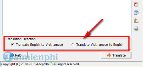 Cách sử dụng English to Vietnamese