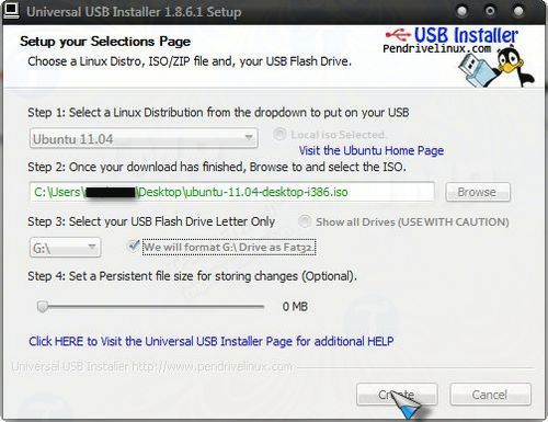 use linux iso usb