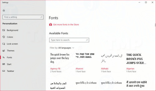 microsoft se them fonts page moi vao ung dung settings